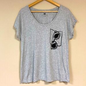 French Connection Sunglasses TShirt Men’s XL Short Sleeve Gray Summer Tee Beach